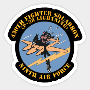 430th Fighter Squadron - P38 Lightning - 9th AF Sticker